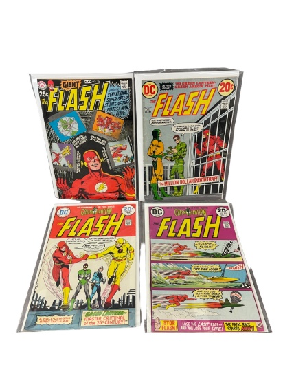 The Flash #196, #219, #223, #225 Marvel DC Comic Book Collection Lot of 4