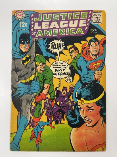 Justice League of America #66 Nice Silver Age Wonder Woman Flash DC 1968