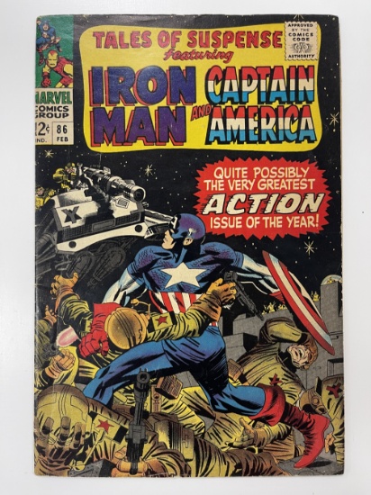Tales of Suspense 86 Kirby Colan Captain America Iron Man 1967 Marvel