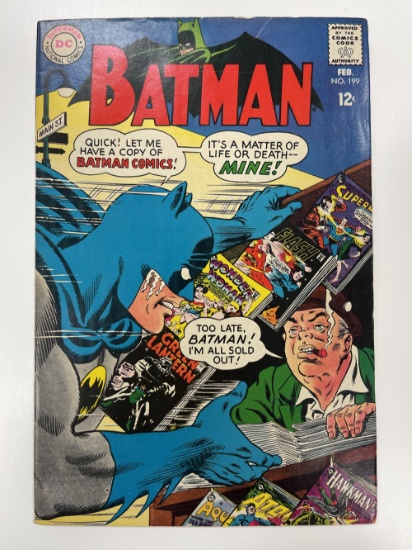 Batman 199 Justice League Cover ~ Murphy Anderson, 1968 Vintage Silver Age