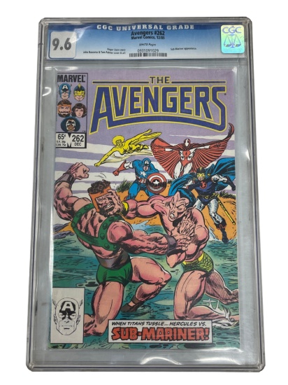 Vintage The Avengers #262 Marvel Comics 12/85, Namor Joins the Avengers High Grade CGC 9.6