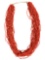 Vintage Native American Indian erling Silver Coral Bead Necklace