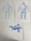 Minority Report, I Robot Movie Original Concept Storyboard Signed Art by Jeff Julian Collection Lot