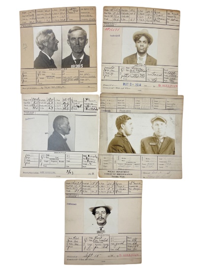Vintage Early 1900s Criminal Mugshot Collection Lot