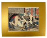 Keisai Eisen - Shunga Swimming Turtles Erotic Japanese Woodblock Print