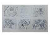 Danny Phantom Original Nickelodeon Animation Storyboard Hand Drawing