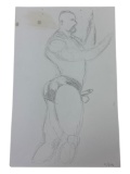 Randy Coleman Signed Gay Male Interest Drawing Illustration Art Original Erotic Nude Adults Only
