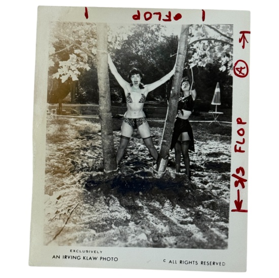 Vintage Original Bettie PagePre Production Proof Photography Final Printâ€“ Irving Klaw