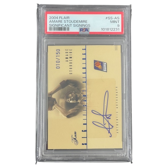 2004 Flair Amare Stoudemire Significant Signings #SS-AS 10/150 PSA 9 POP 1 Basketball Card