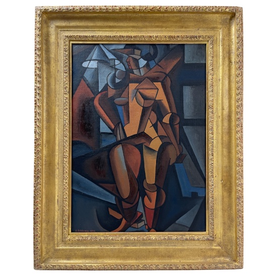 Attributed to Lyubov Popova (Russian, 1889â€“1924) â€“ Abstract Composition, 1913, Oil on Canvas Lai