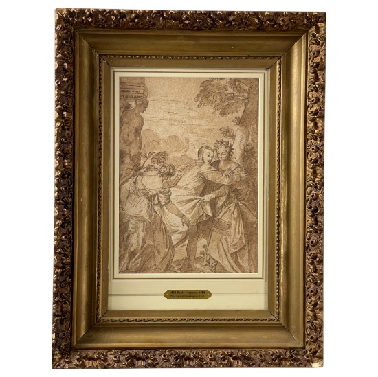 Paolo Veronese (Italian, 1528â€“1588) â€“ Pen, Ink and Brown Wash Drawing, 1571, Signed