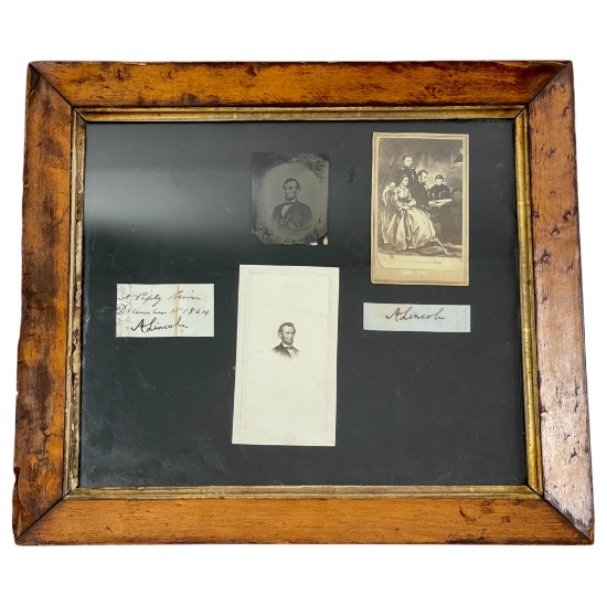 Abraham Lincoln - Cuts Signatures, Tin Type Photograph and Handwritten Letter