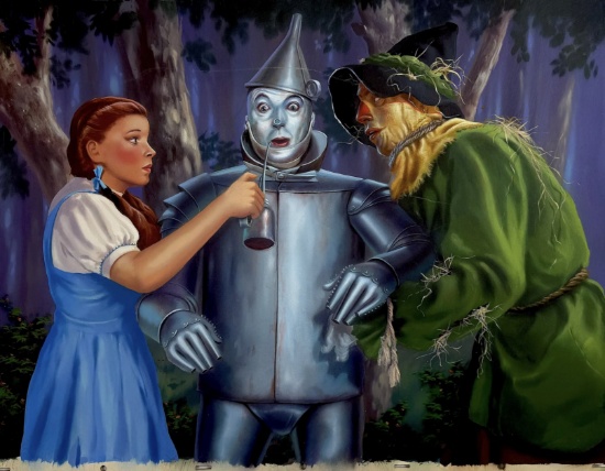 Vintage Rare WIZARD of OZ Animaton Storyboard on Production Board Hand Painted