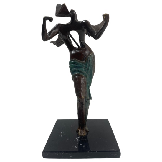 Salvador DalÃ­ "Surrealistic Angel" Abstract Modern Bronze Sculpture, Signed & Numbered 85/200, 16"