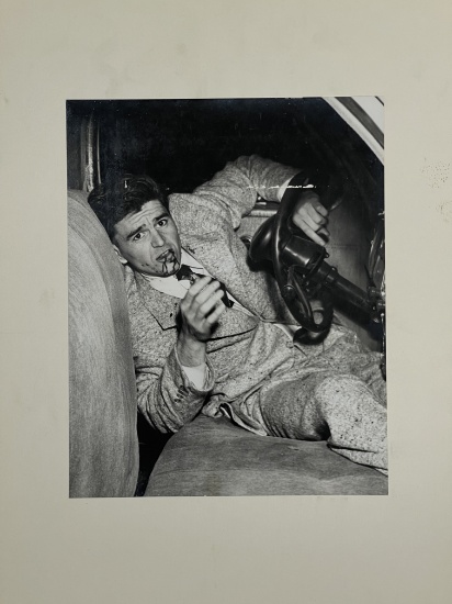 Bob Martin "Trapped Driver" - Original Silver Gelatin Photograph