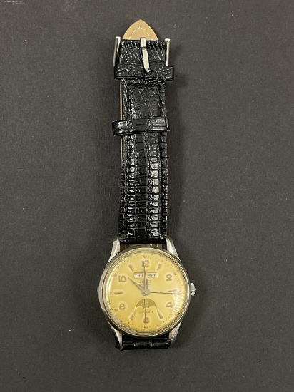 ZODIAC Triple Calendar Moonphase Manual Watch Swiss Vintage