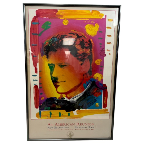 Peter Max Bill Clinton Inaugaral Poster 24x36