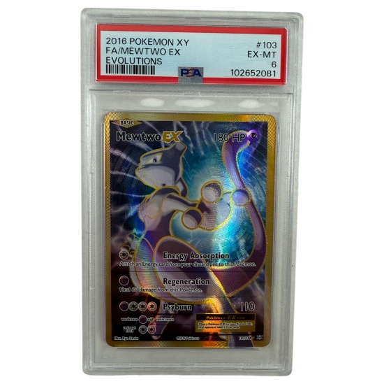 2016 Pokemon XY Mewtwo EX Card PSA Grade 6