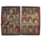 Antique Chinese Set of Ink Stones with Intricate Designs and Gilt Highlighting