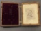 Antique Signed Side Portrait of Mozart in Wood Case