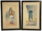 Enrique Marin - Watercolor on Paper, Pair of Paintings
