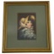 Antique Watercolor Portrait of Young Woman