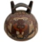 Ancient Nasca Bottle with Masked Figure Clay â€“ South Coast Peru Circa 200 BCE â€“ 500 CE
