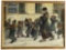Ivan Vasilievich Simakov (Russian, 1877-1925) Signed Watercolor on Paper Children in Bread Line