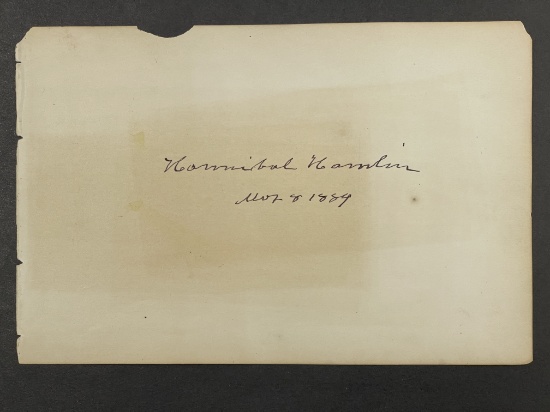 Hannibal Hamlin (1809-1891) Former Vice President to Abraham Lincoln 1884 Cut Signature