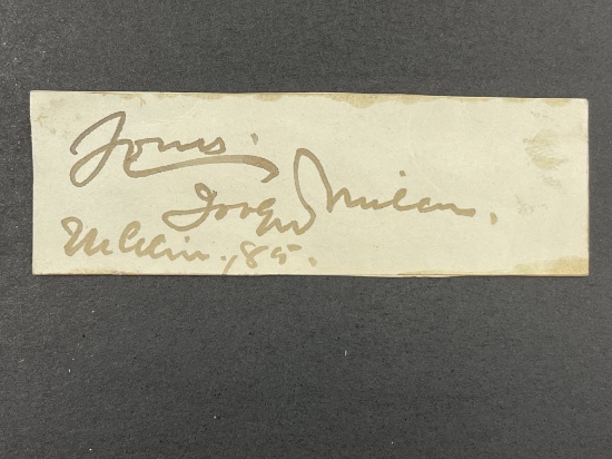 Joaquin Miller (1837-1913) American Poet and Author - Cut Signature