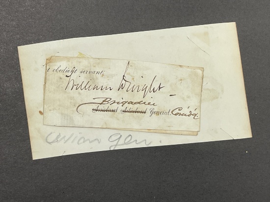 US Civil War Union Brigadier General William Dwight 1831-1888 Cut Signature