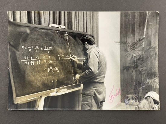 Fidel Castro Signed B&W Photograph