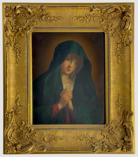 19th Century Italian - Oil on Canvas, Our Lady of Sorrows, The Virgin Mary