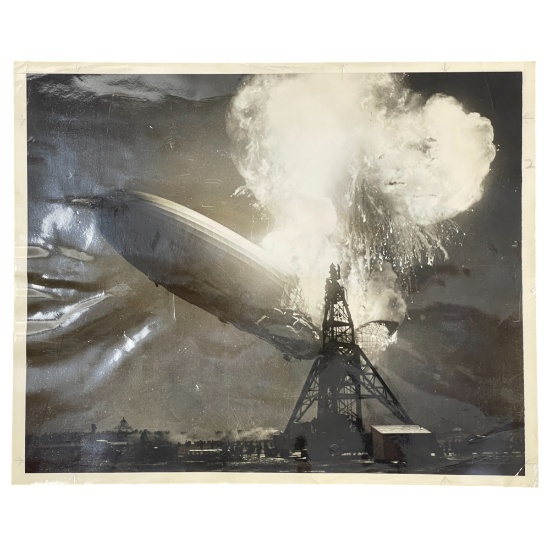 Original 1937 Press Release Photograph of Hindenburg Disaster LZ 129 N.Y. Times 8"x10"