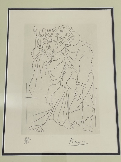 Pablo Picasso (1881-1973)  - Couple & Child Lysistrata Signed & Numbered Etching 43/150