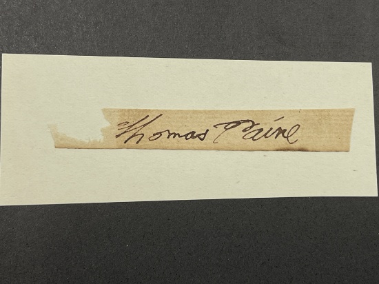 Thomas Paine(1737-1809) American Founding Father Cut Signature