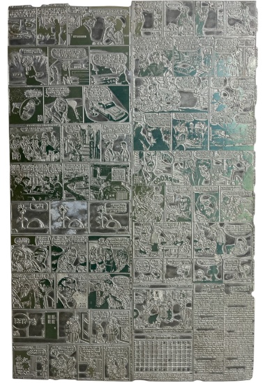 Dick Tracy, Sunday Comics Original Metal Printing Plate