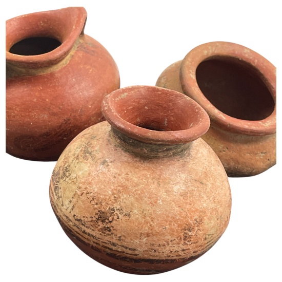 An Ancient Pre Columbian Ceramic Clay Bowl Lot of 3