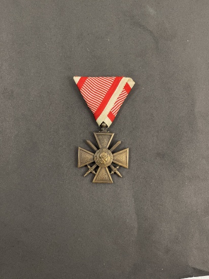 WWII French Medal Croix De Guerre For Foreign Operations