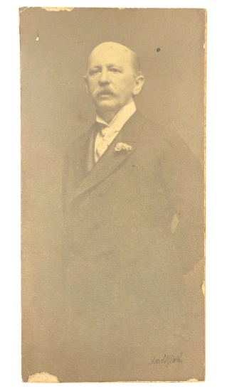 Arnold Genthe (1869-1942) Pencil Signed Antique Cabinet Photograph