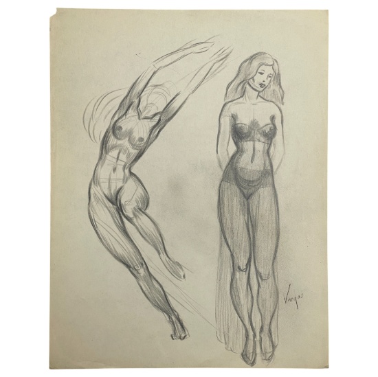 Alberto Vargas - Vargas Girls Original Signed Pin Up Art