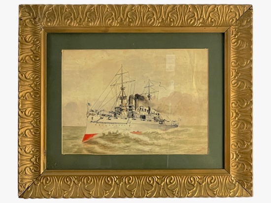 Hand-Colored Lithograph of The Church of San Jaco