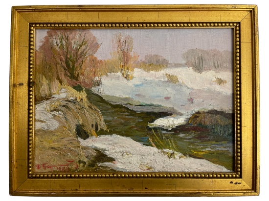 Oleksiy Bednoshey (Ukranian) - Oil on Canvas Signed and Dated Painting