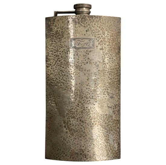 Antique F.A. International 1 Pint Sterling Silver Flask