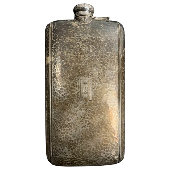 Antique SWB Sterling Silver Alcohol Flask