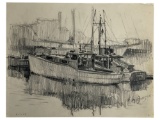 Frank Weston Benson (1862-1951) - Signed Pencil Maritime Art Drawing, Dated 1948