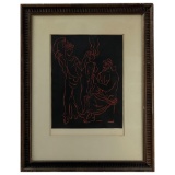 Andre Derain - L'Enfant Linocut Signed in Plate with COA
