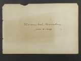 Hannibal Hamlin (1809-1891) Former Vice President to Abraham Lincoln 1884 Cut Signature