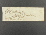 Joaquin Miller (1837-1913) American Poet and Author - Cut Signature