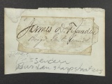 Brigadier General James Deering Fessenden 1833-1882 US Civil War General Cut Signature